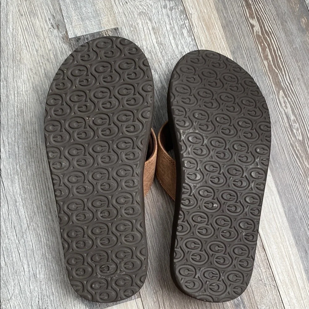Cobian Black and Brown Flip-Flops with Durable Design